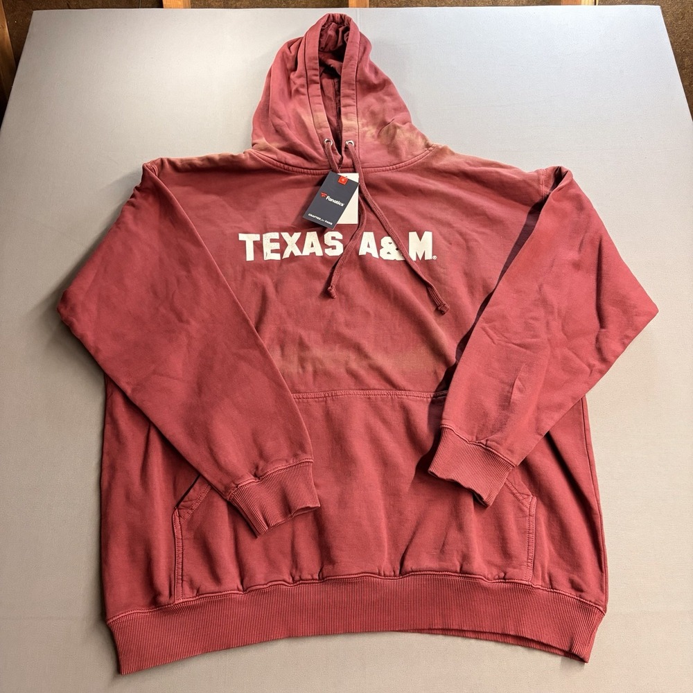 Texas A&M Aggies Fanatics Pigment Dyed Hoodie Maroon 3XL NCPIGHD-TAM NWT
